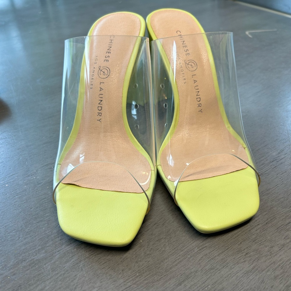 Chinese Laundry Yellow Cream Heels